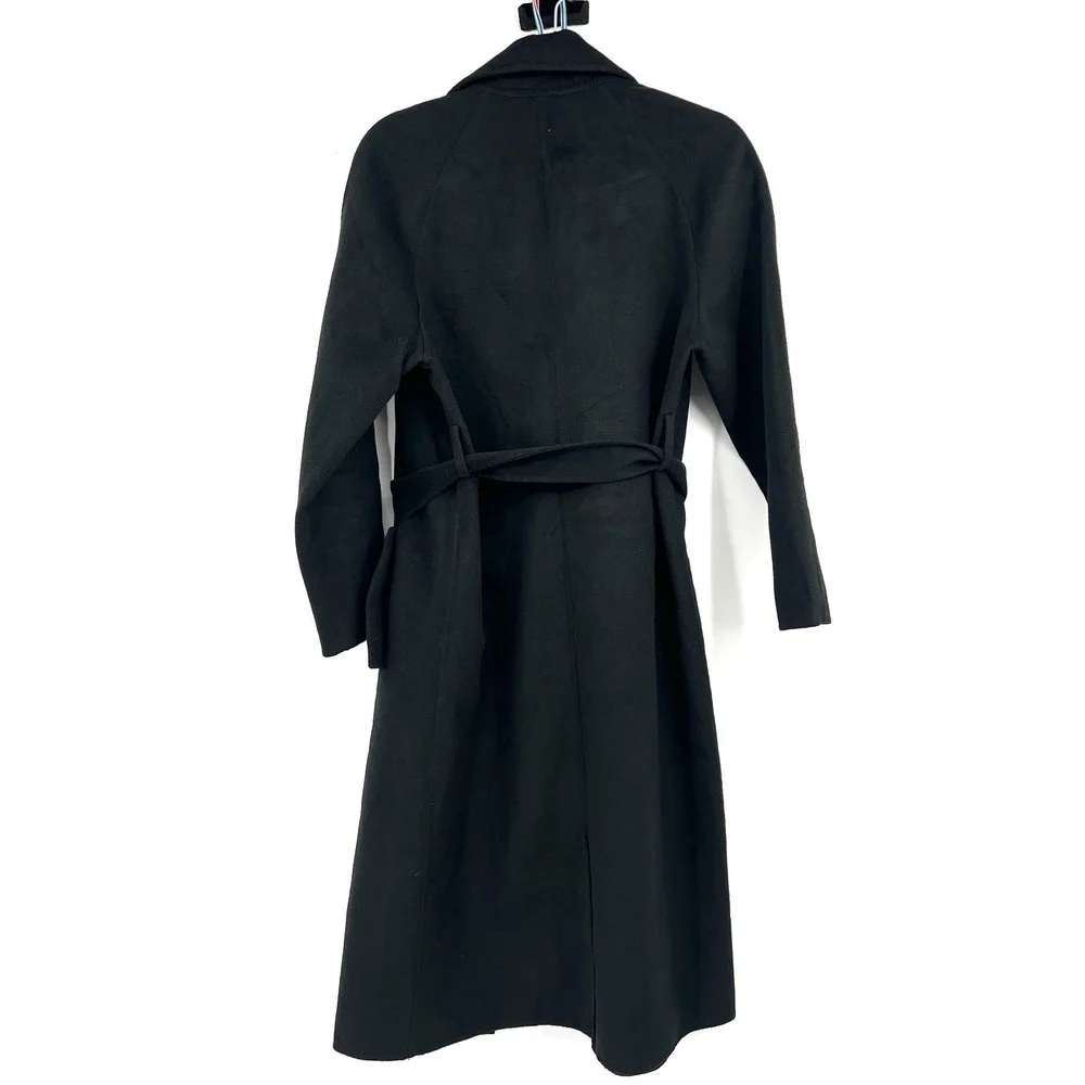 NWT A New Day black felt trench coat jacket Fall BTS jacket minimalist XS